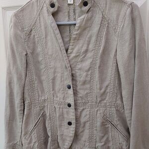 Women’s Lightweight Beige Jacket - Casual Utility Style